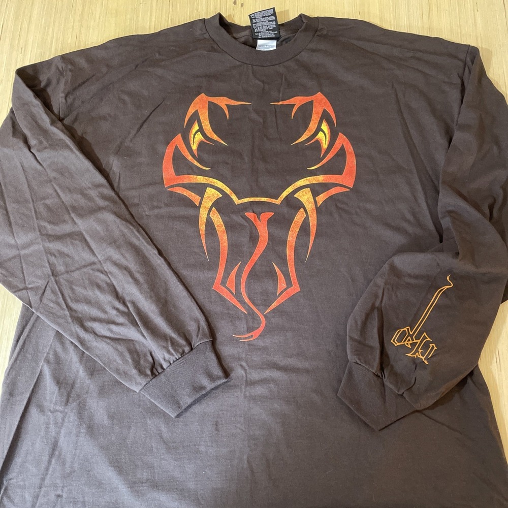 WWE Randy Orton‎ brown long sleeve 3X T-shirt Double-Sided NOS